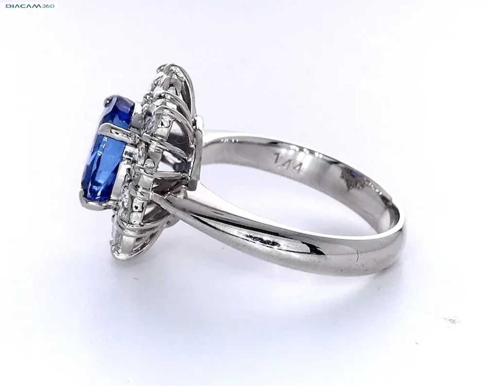 Burma Sapphire 3.08ct and Diamonds 1.4cttw Estate… - image 4