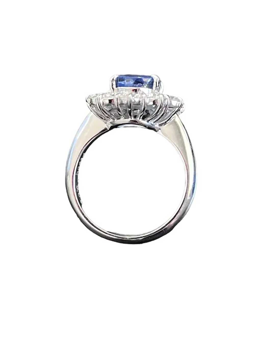 Burma Sapphire 3.08ct and Diamonds 1.4cttw Estate… - image 8