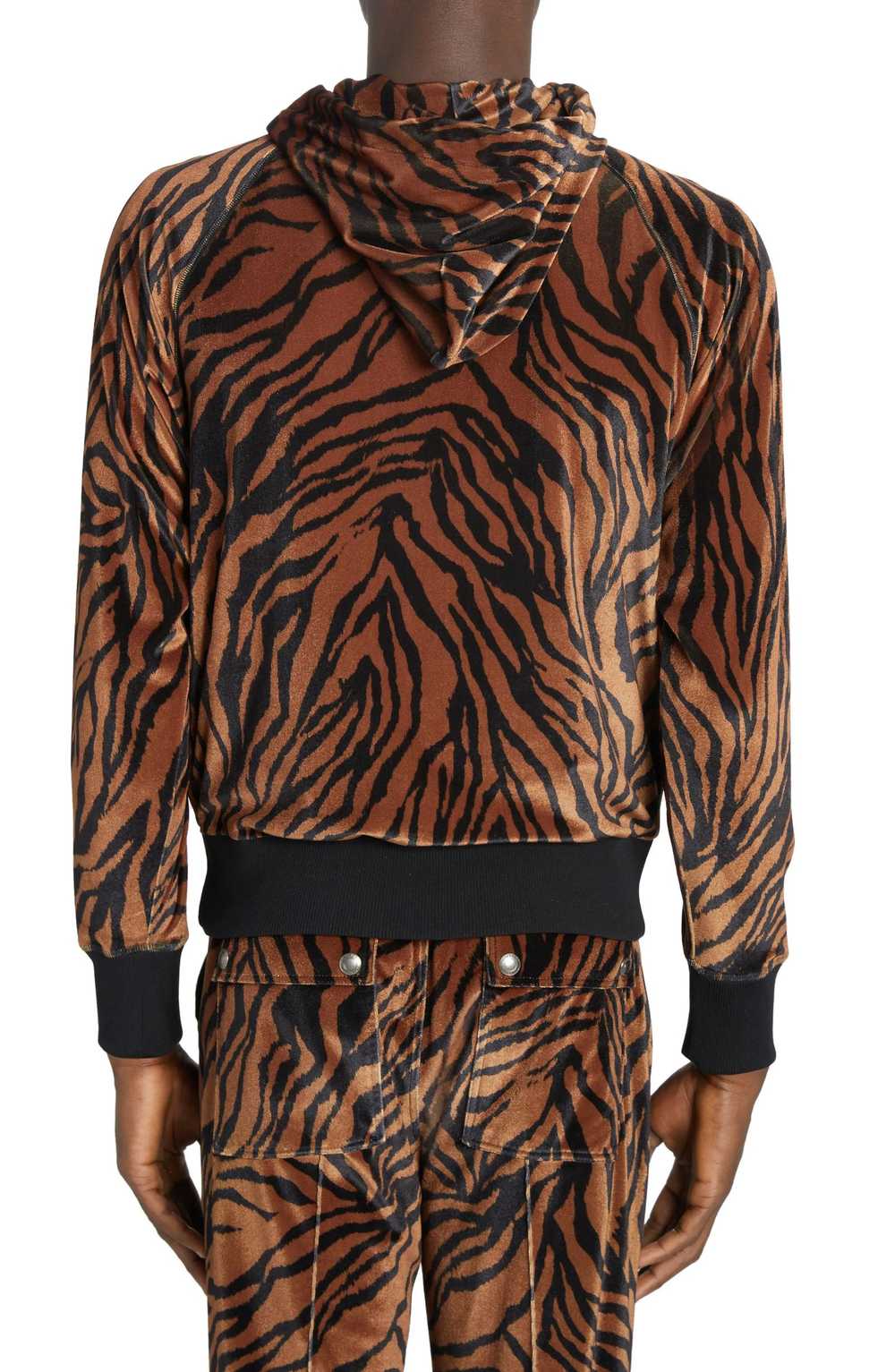 Tom Ford o1loc1c0624 JDL006 Zebra Print Velour Zi… - image 3