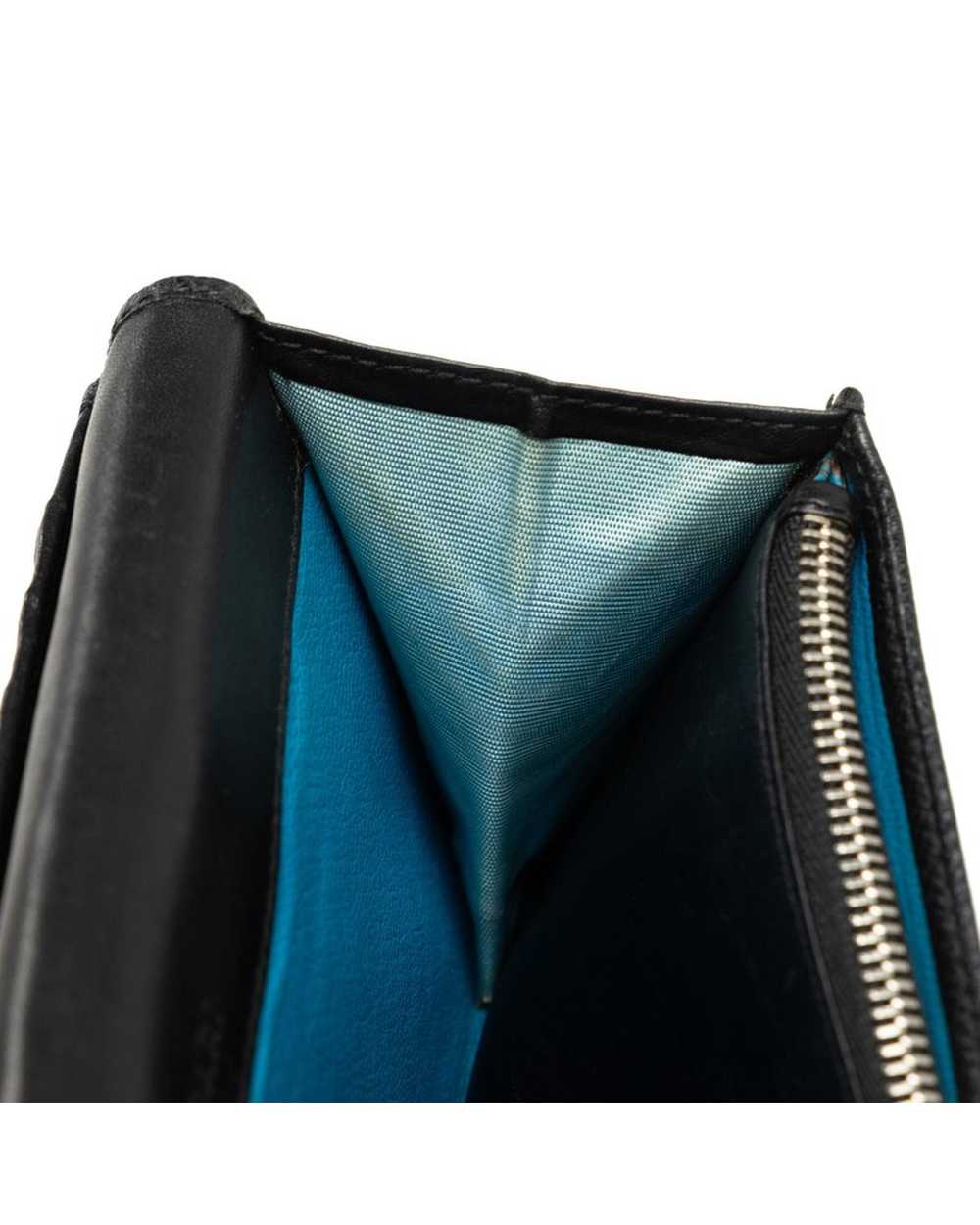Bvlgari Black Leather Logo Clip Long Wallet in Ex… - image 10
