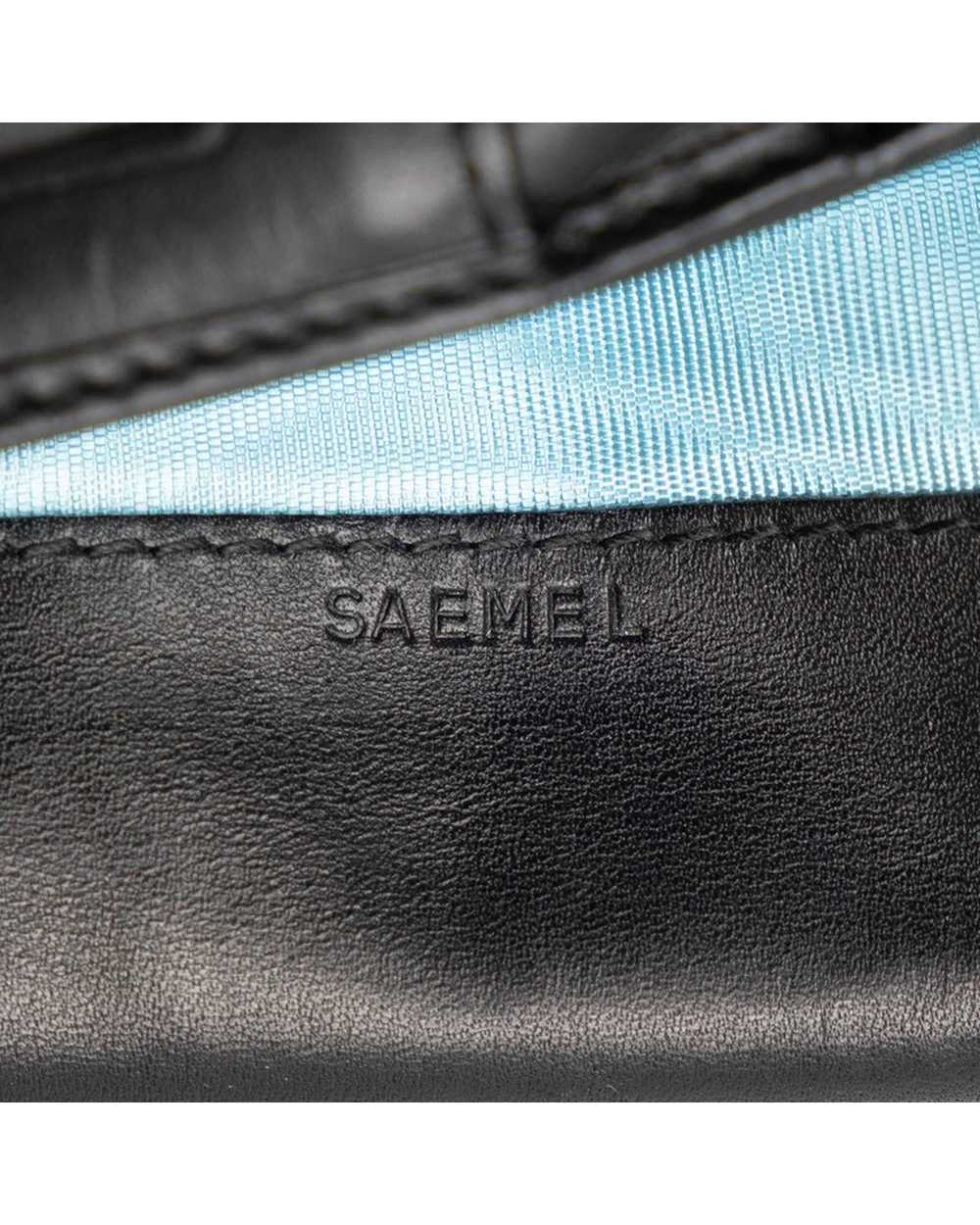 Bvlgari Black Leather Logo Clip Long Wallet in Ex… - image 8