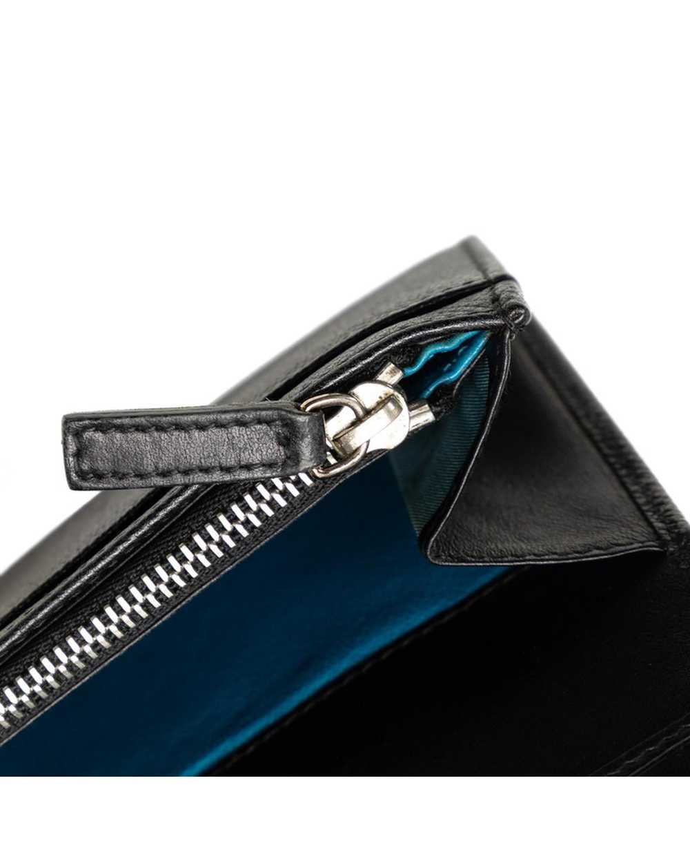 Bvlgari Black Leather Logo Clip Long Wallet in Ex… - image 9
