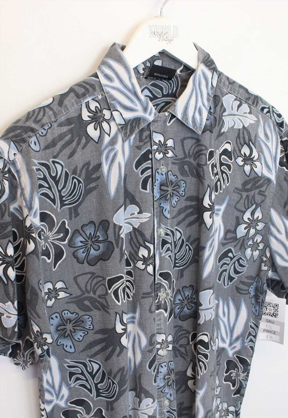 Vintage Marc Kostner Hawaiian shirt in grey. Best… - image 2