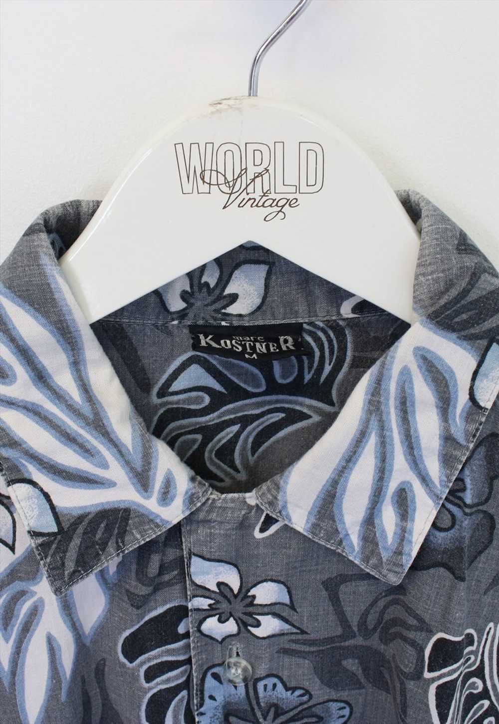 Vintage Marc Kostner Hawaiian shirt in grey. Best… - image 3