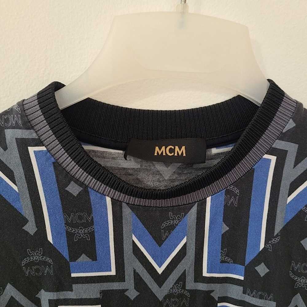 MCM Gunta M Visetos T Shirt Men's Black Blue Size… - image 4