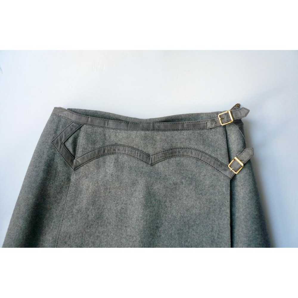 Hermès Wool mid-length skirt - image 5