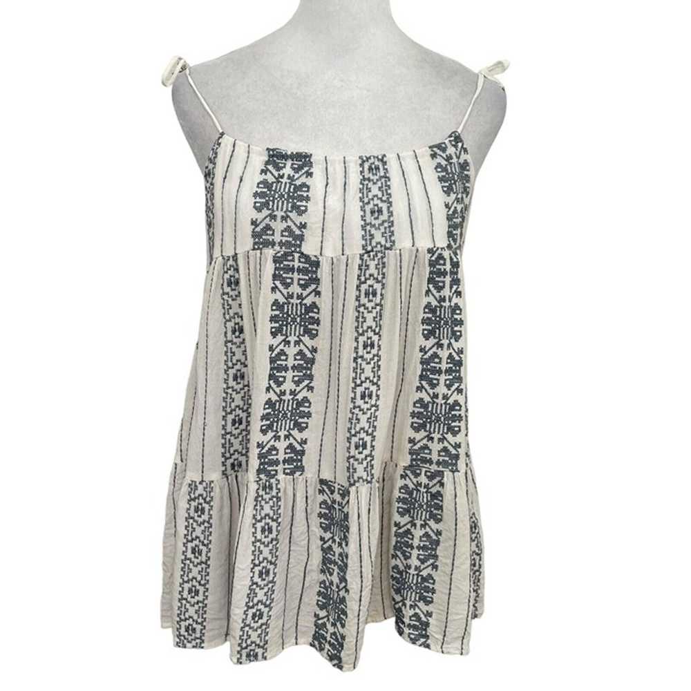 ZIMMERMANN Embroidered Bohemian Aztec Tank Top Bl… - image 1