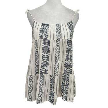 ZIMMERMANN Embroidered Bohemian Aztec Tank Top Bl… - image 1