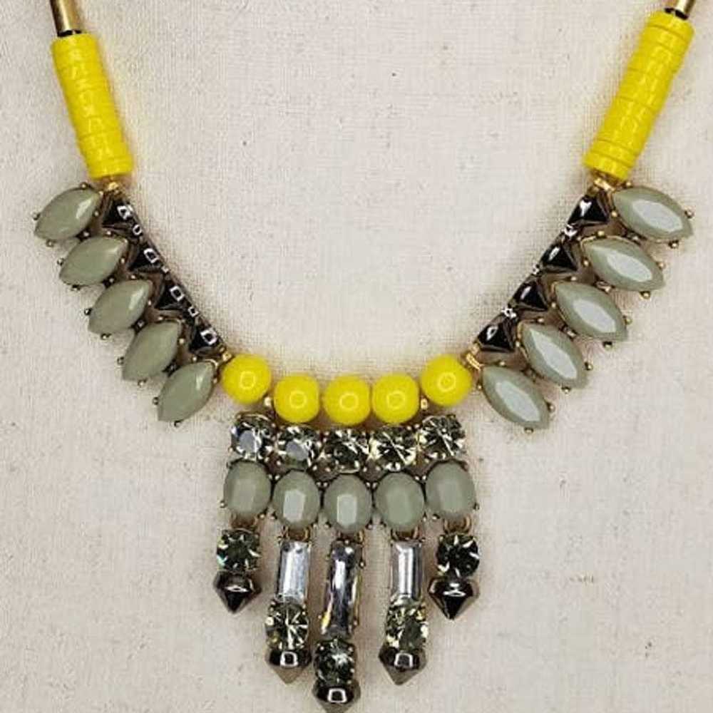 J.Crew Colorful Statement Yellow and Gray Crystal… - image 3
