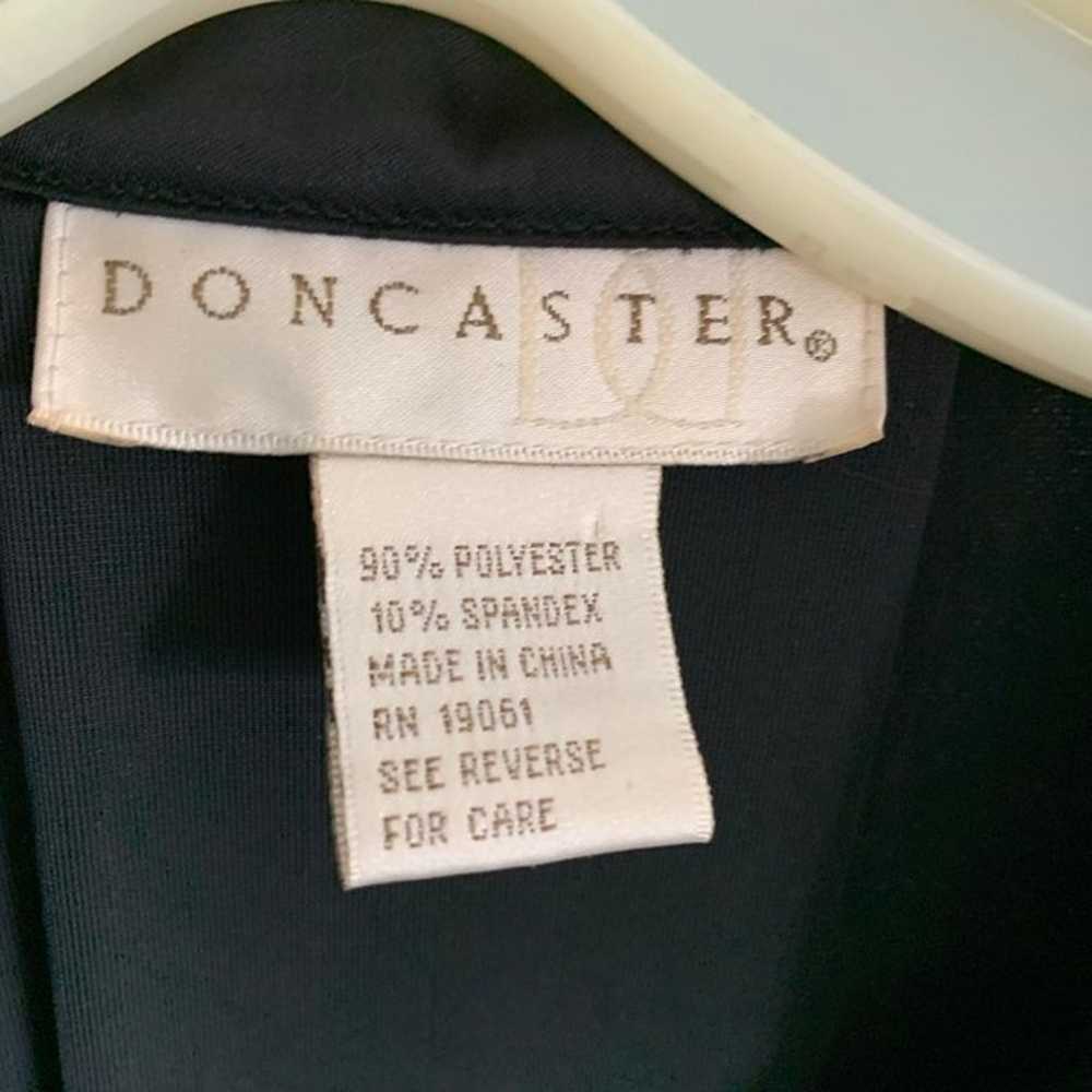 EUC Doncaster Black Velour Jacket Size 18 - image 5