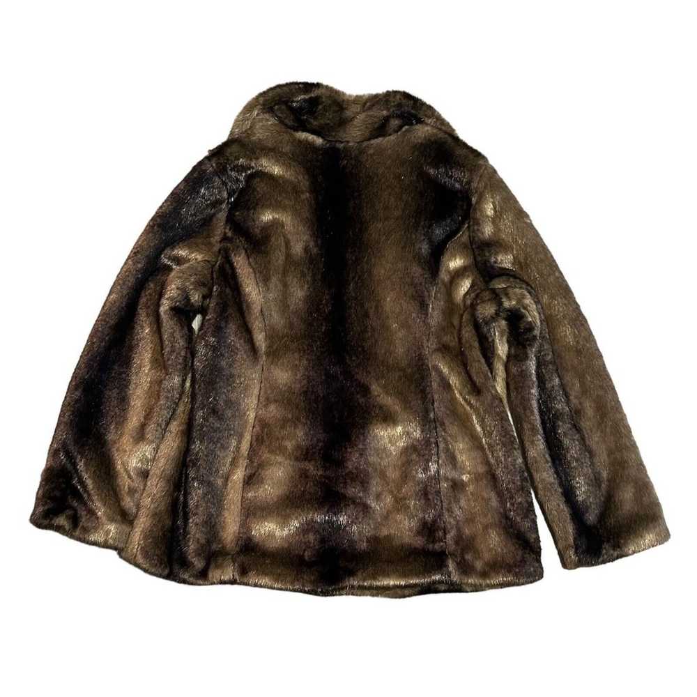 Fuda Faux Fur Coat / Jacket Long Sleeve Brown Siz… - image 2