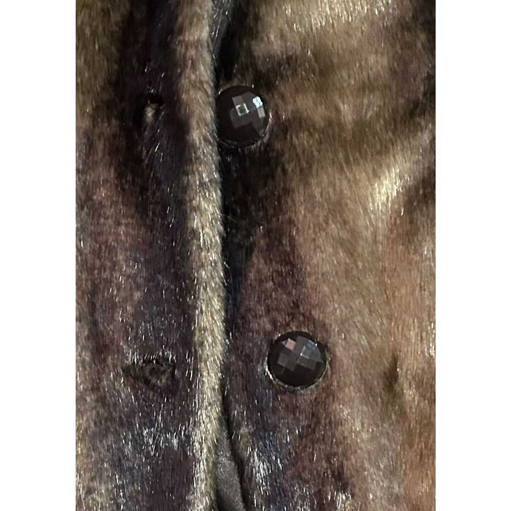 Fuda Faux Fur Coat / Jacket Long Sleeve Brown Siz… - image 4