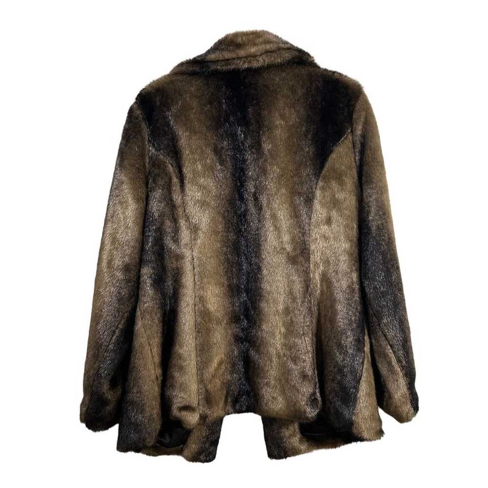 Fuda Faux Fur Coat / Jacket Long Sleeve Brown Siz… - image 6