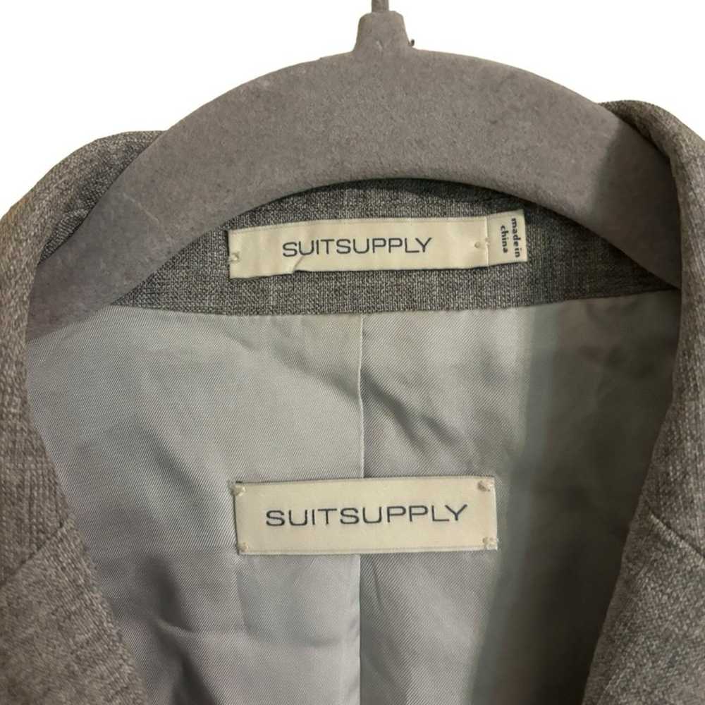 SUITSUPPLY Light Gray Cameron Double Breasted Pea… - image 3