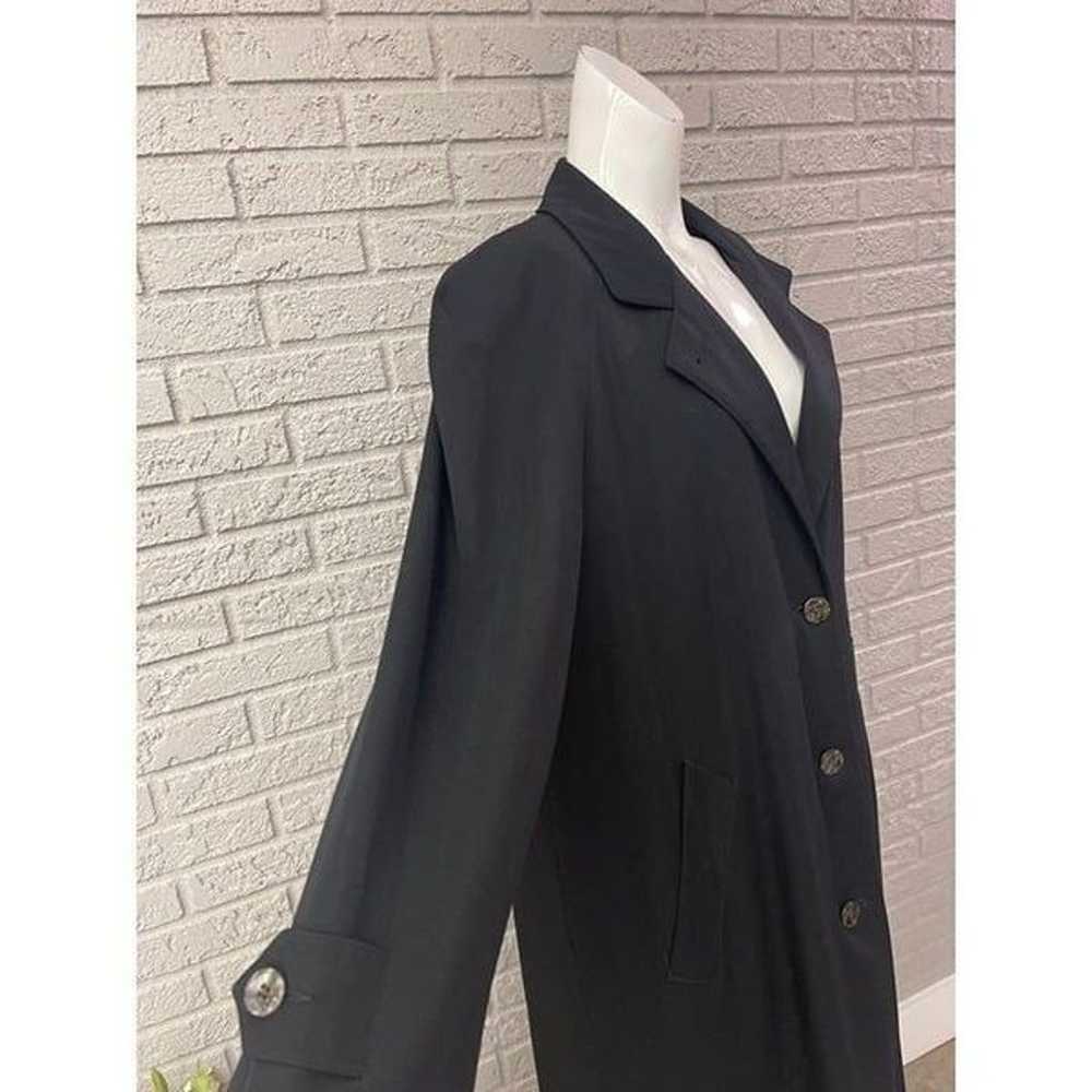Talbots Black Traditional Long Coat Size 14 - image 3