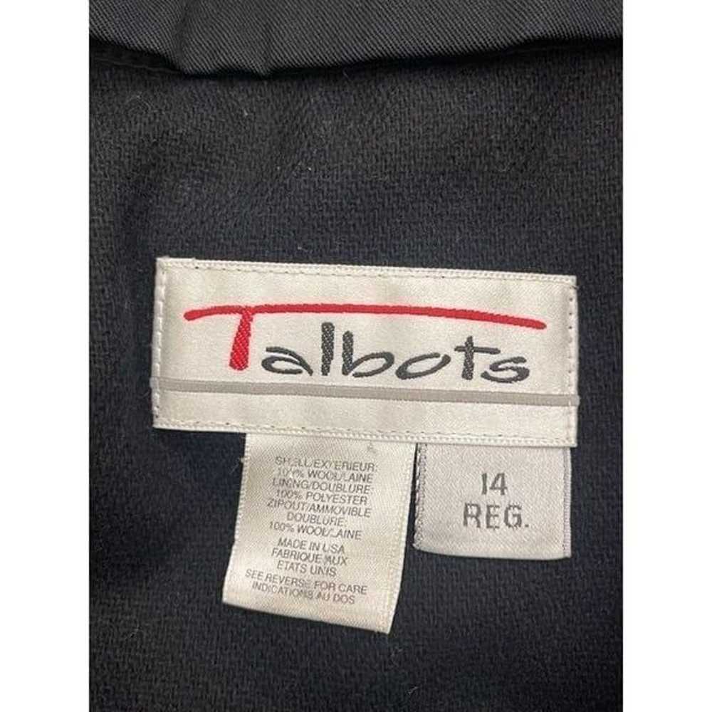 Talbots Black Traditional Long Coat Size 14 - image 7
