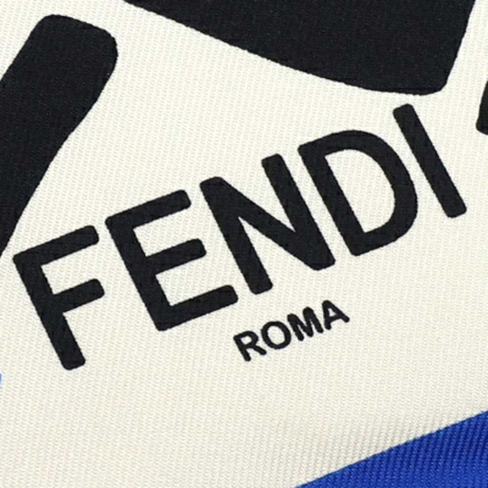 Fendi Fendi scarf muffler blue black off-white 10… - image 2