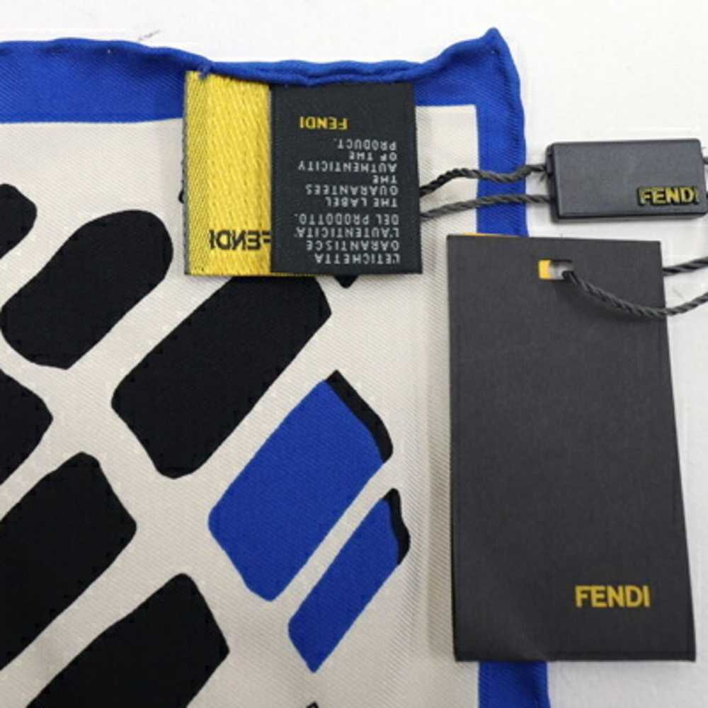 Fendi Fendi scarf muffler blue black off-white 10… - image 3
