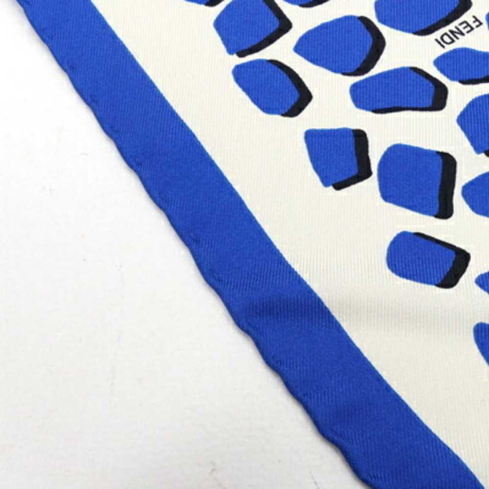 Fendi Fendi scarf muffler blue black off-white 10… - image 4