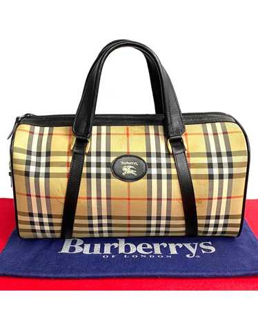 Burberry Designer Check Canvas Boston Bag in Brow… - image 1