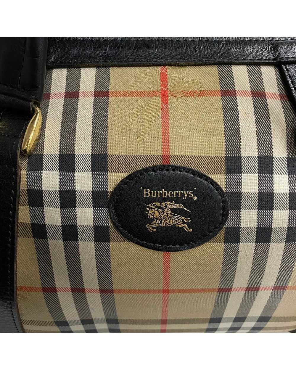 Burberry Designer Check Canvas Boston Bag in Brow… - image 4