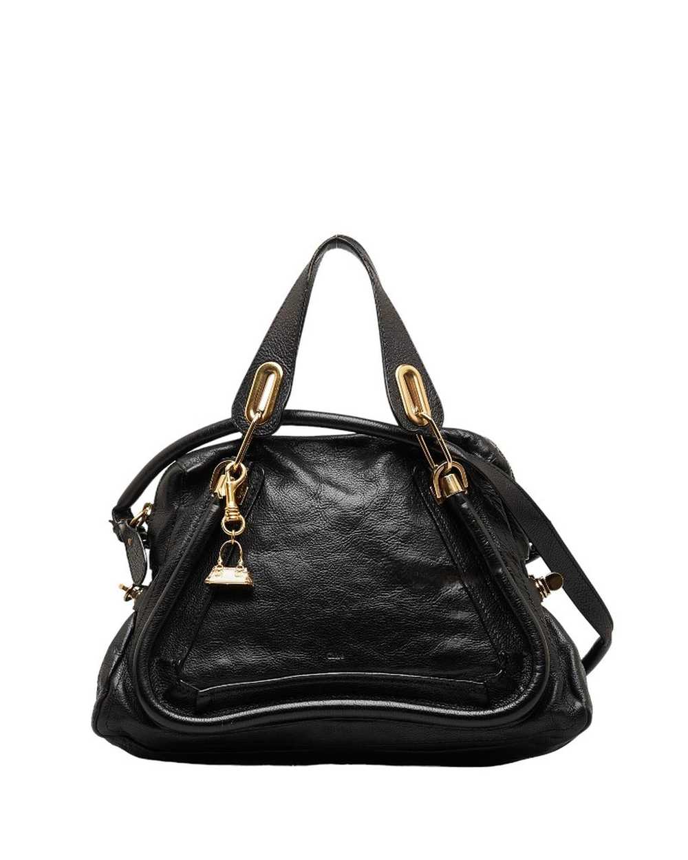 Chloe Leather Paraty Shoulder Bag in Black - image 1