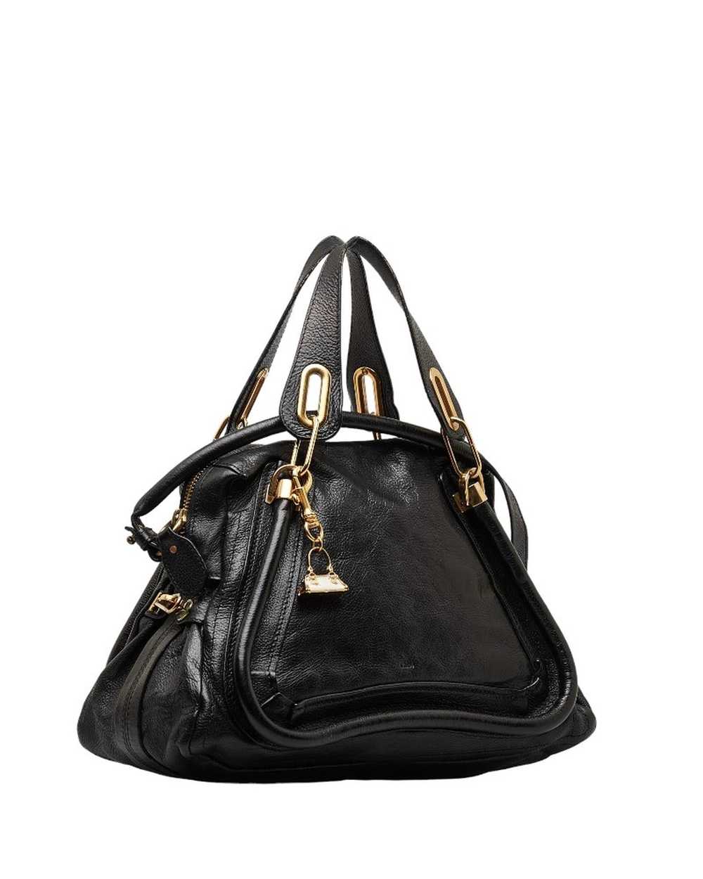 Chloe Leather Paraty Shoulder Bag in Black - image 2