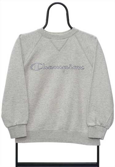 Vintage Champion Grey Spellout Sweatshirt Mens - image 1