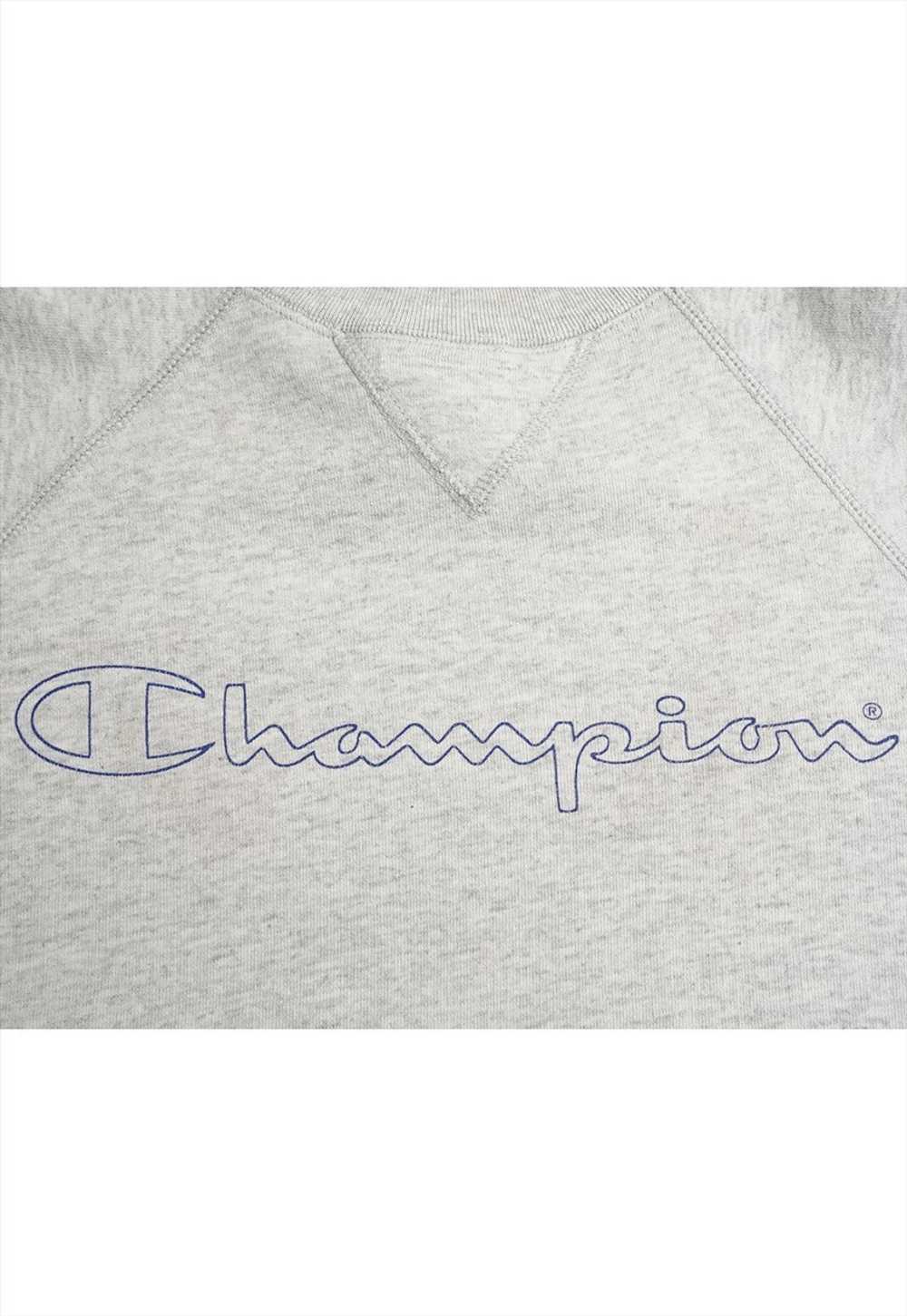 Vintage Champion Grey Spellout Sweatshirt Mens - image 3