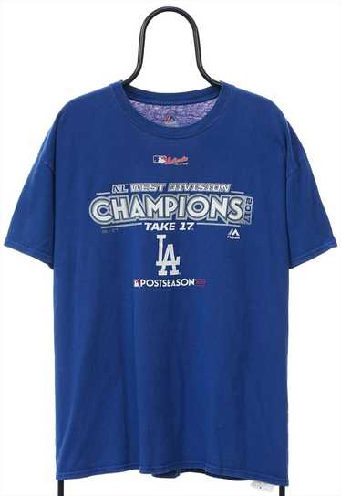 Majestic MLB LA Dodgers Blue Graphic TShirt Womens