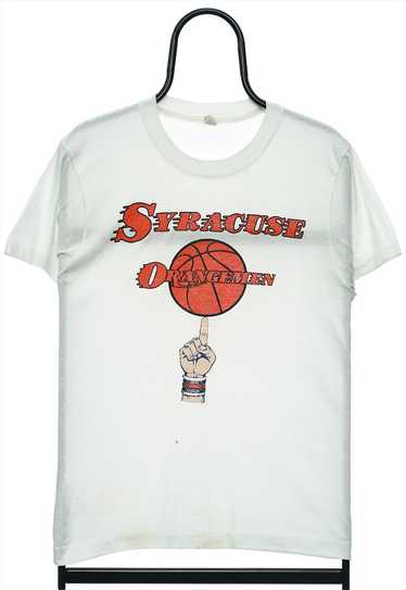 Vintage 80s NCAA Syracuse Orangemen White TShirt … - image 1