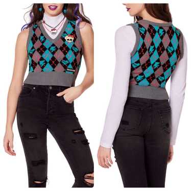 Other MONSTER HIGH Goth Schoolgirl Sweater Argyle 