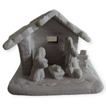 Vintage Ceramic White Nativity Scene - image 1