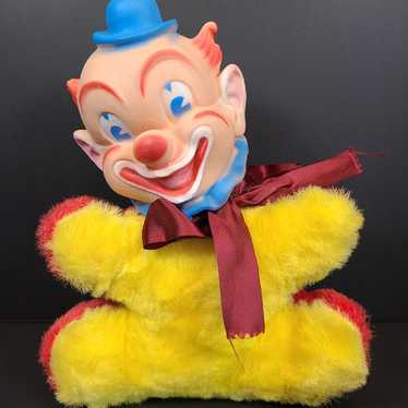 Vintage My-Toy Rubber face Clown Plush