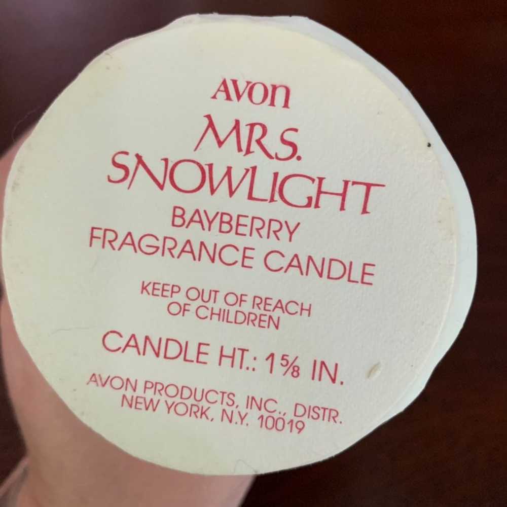 Vintage Avon Mrs. Snowlight Candle - image 2