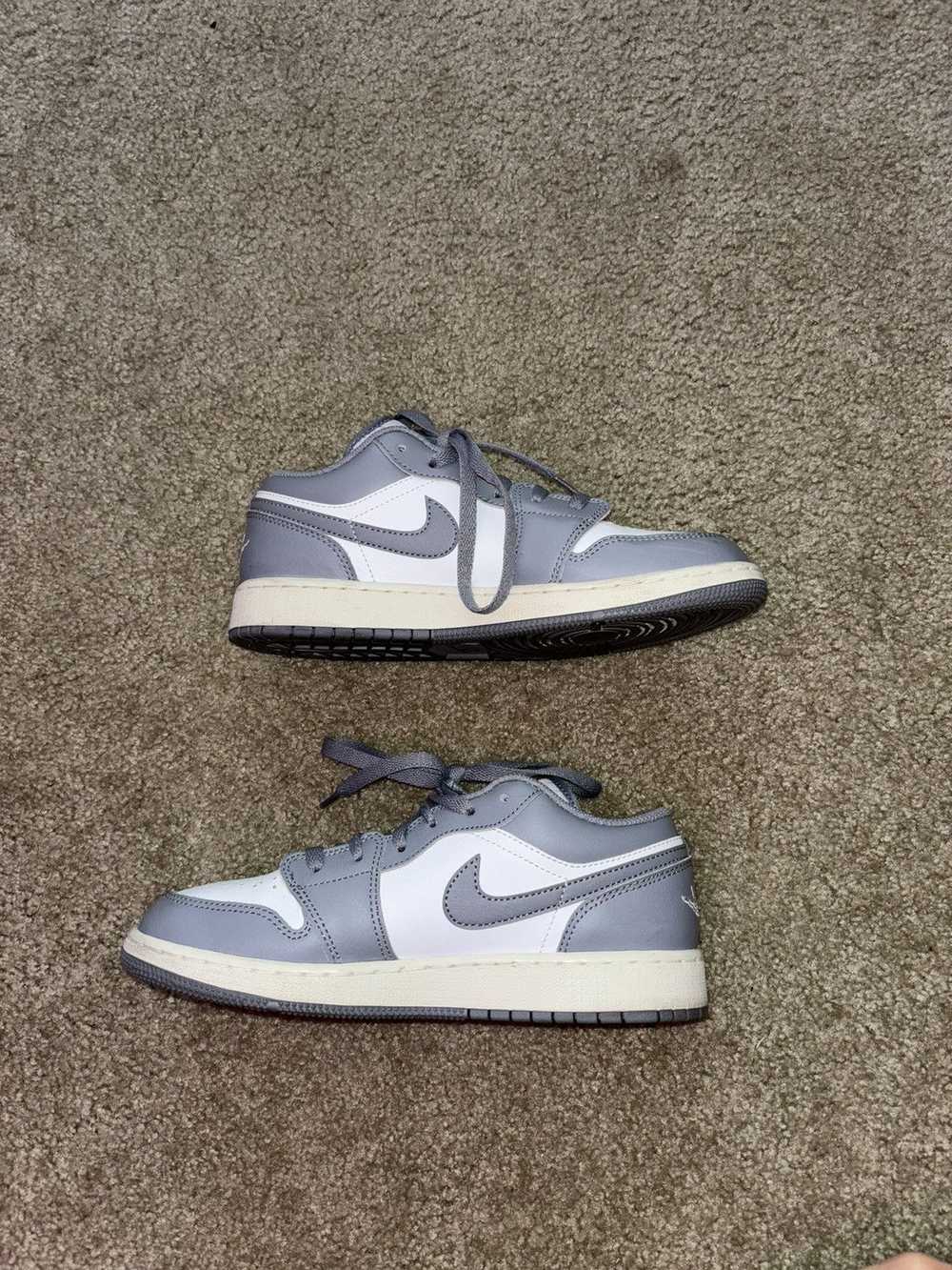 Nike Grey and white jordan 1 lows - image 1