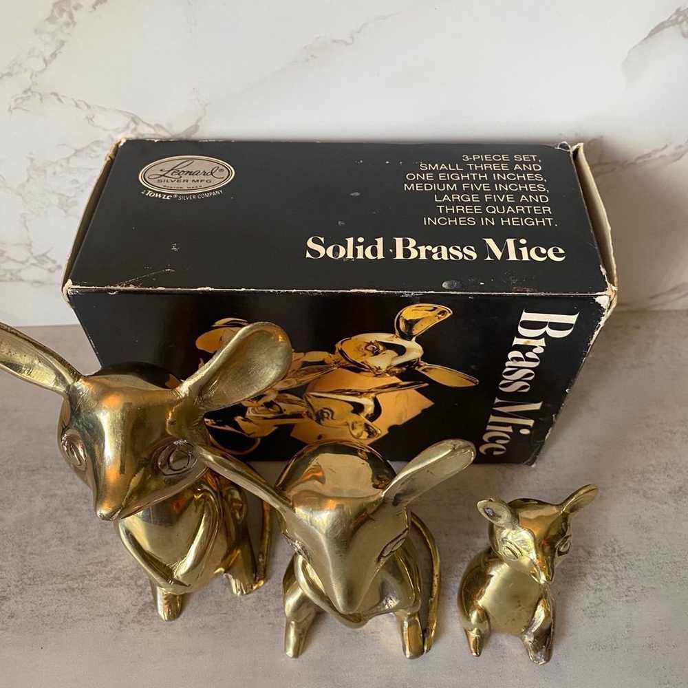 Vintage Brass Mice figurines - image 10