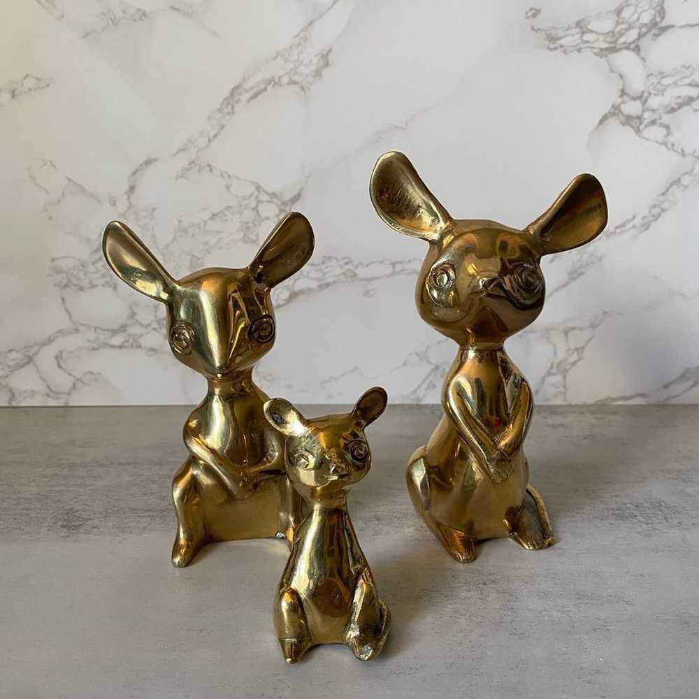 Vintage Brass Mice figurines - image 1