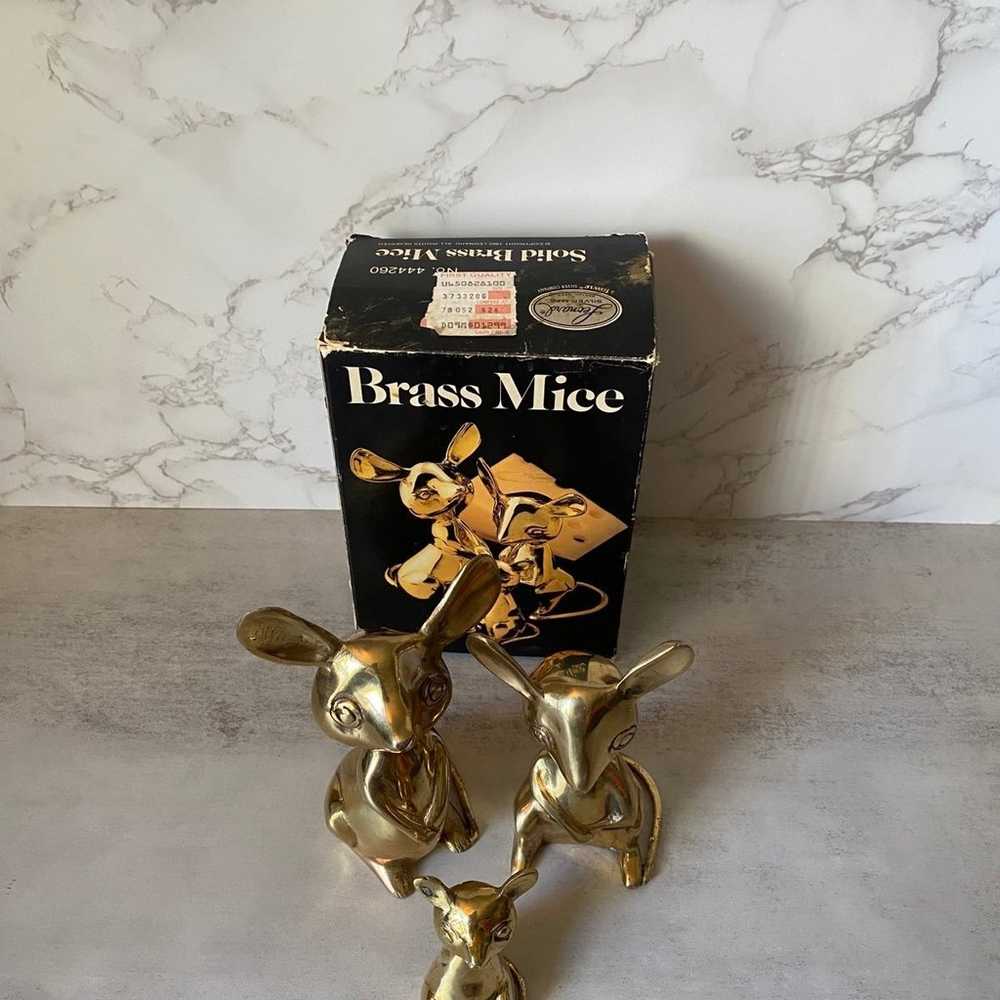 Vintage Brass Mice figurines - image 2
