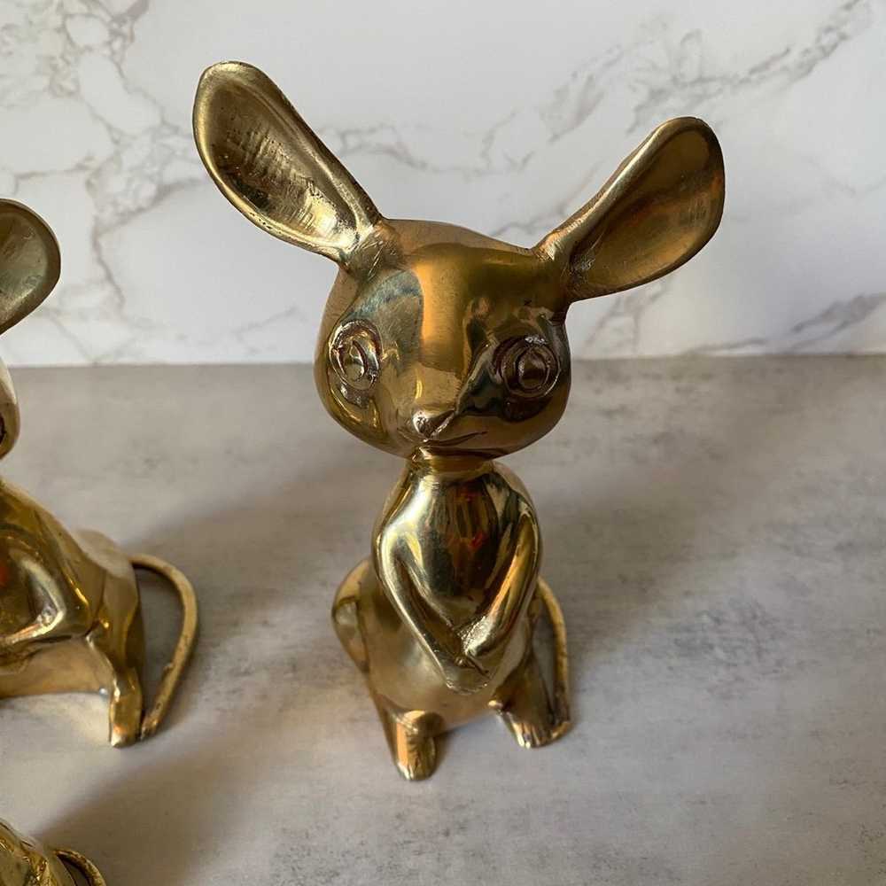 Vintage Brass Mice figurines - image 6