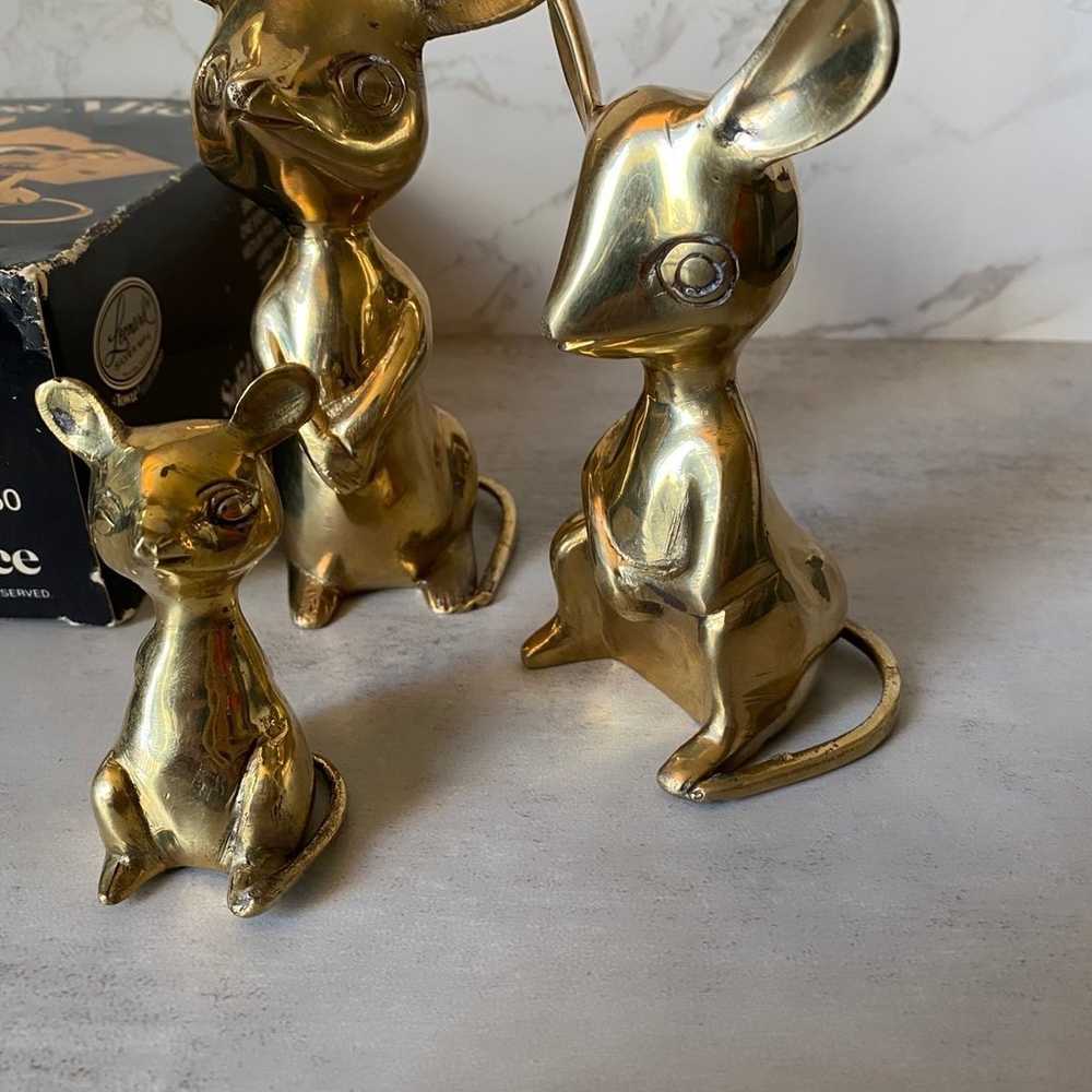 Vintage Brass Mice figurines - image 9