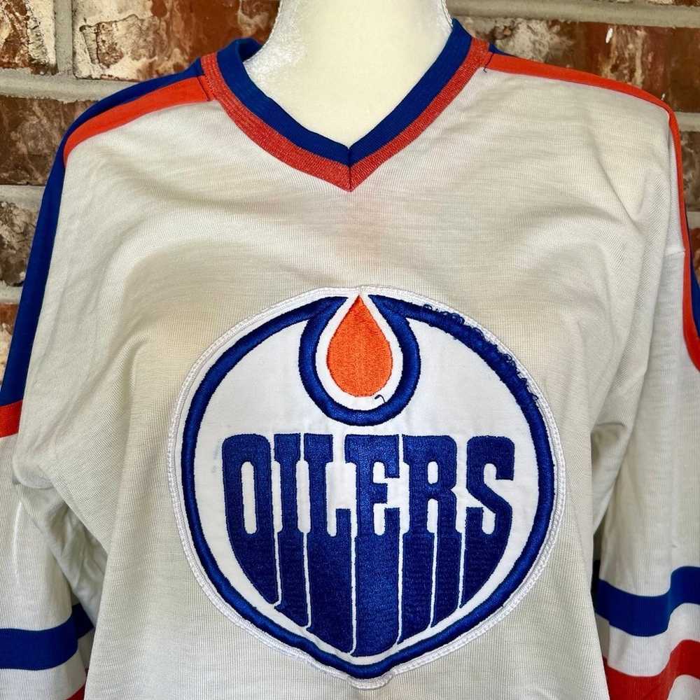 Vintage 1970s Oilers Hockey Jersey - image 3