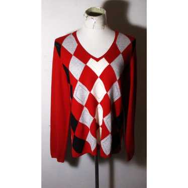 Vintage Women's CHARTER CLUB Red 100% Cashmere V-… - image 1