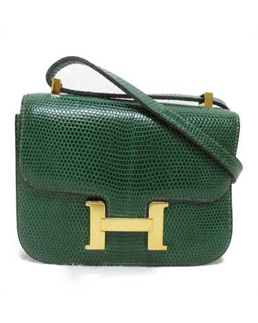 Pre Loved Hermes Green Leather Constance Crossbody