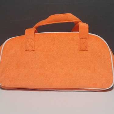 AVON Orange Makeup Bag NWOT, NOS Vintage 80s - image 1