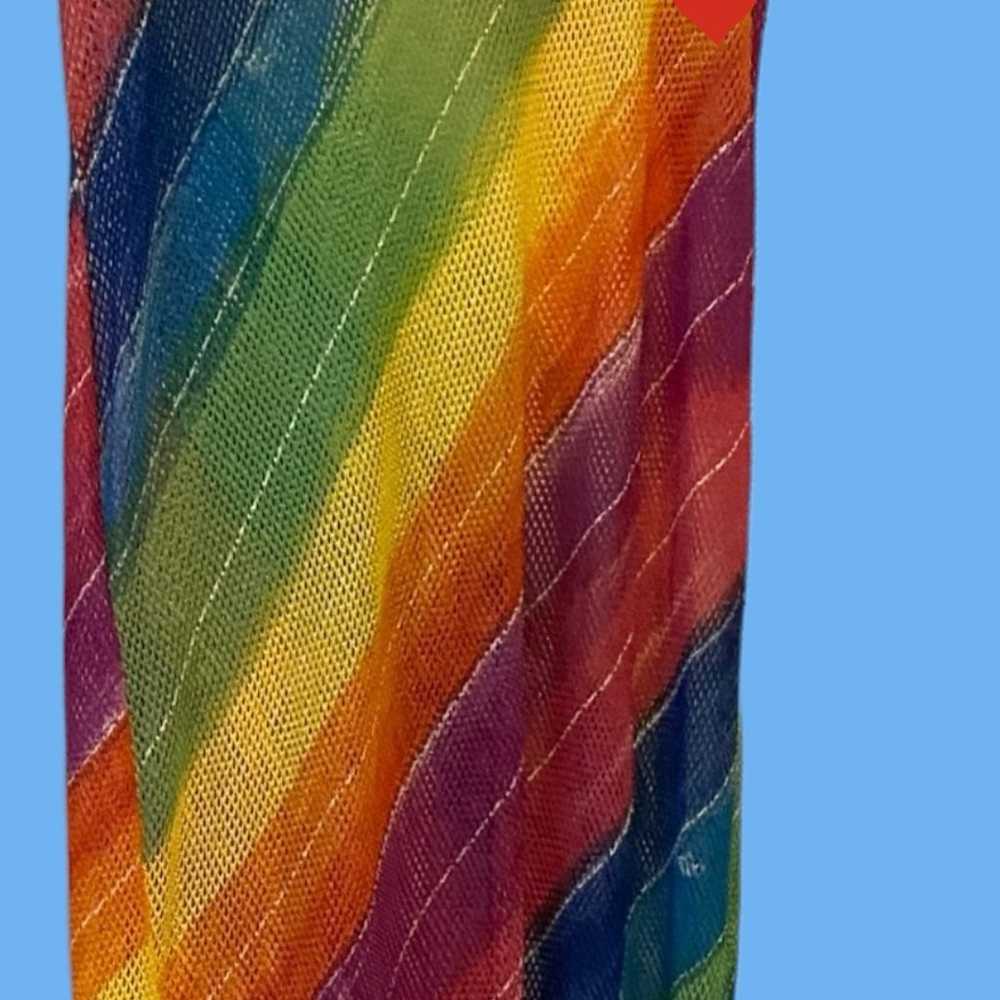 Rainbow 6 color Pride LGBT Sleeveless Maxi Dress … - image 2