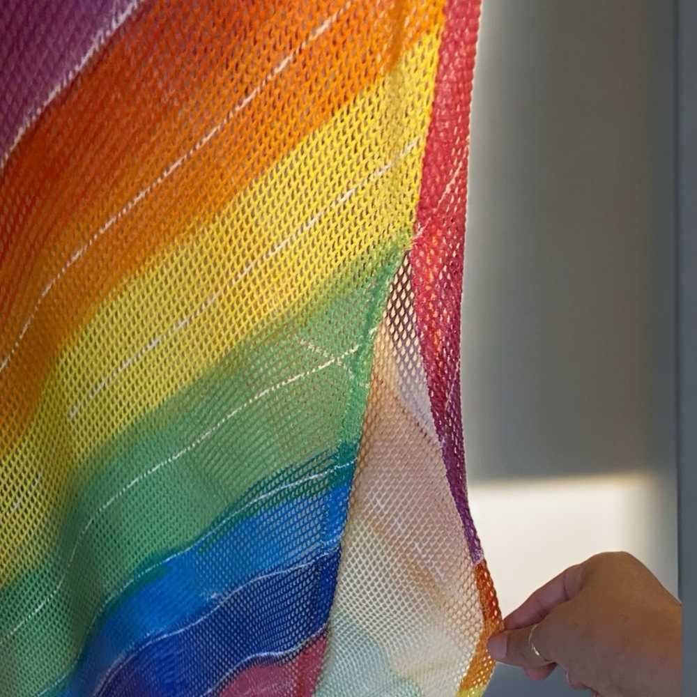 Rainbow 6 color Pride LGBT Sleeveless Maxi Dress … - image 4