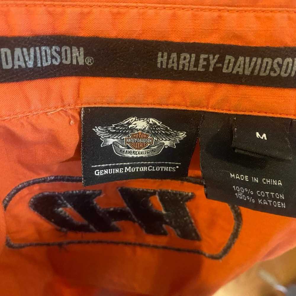 Vintage Harley Davidson Motorcycle Vest Embroider… - image 2