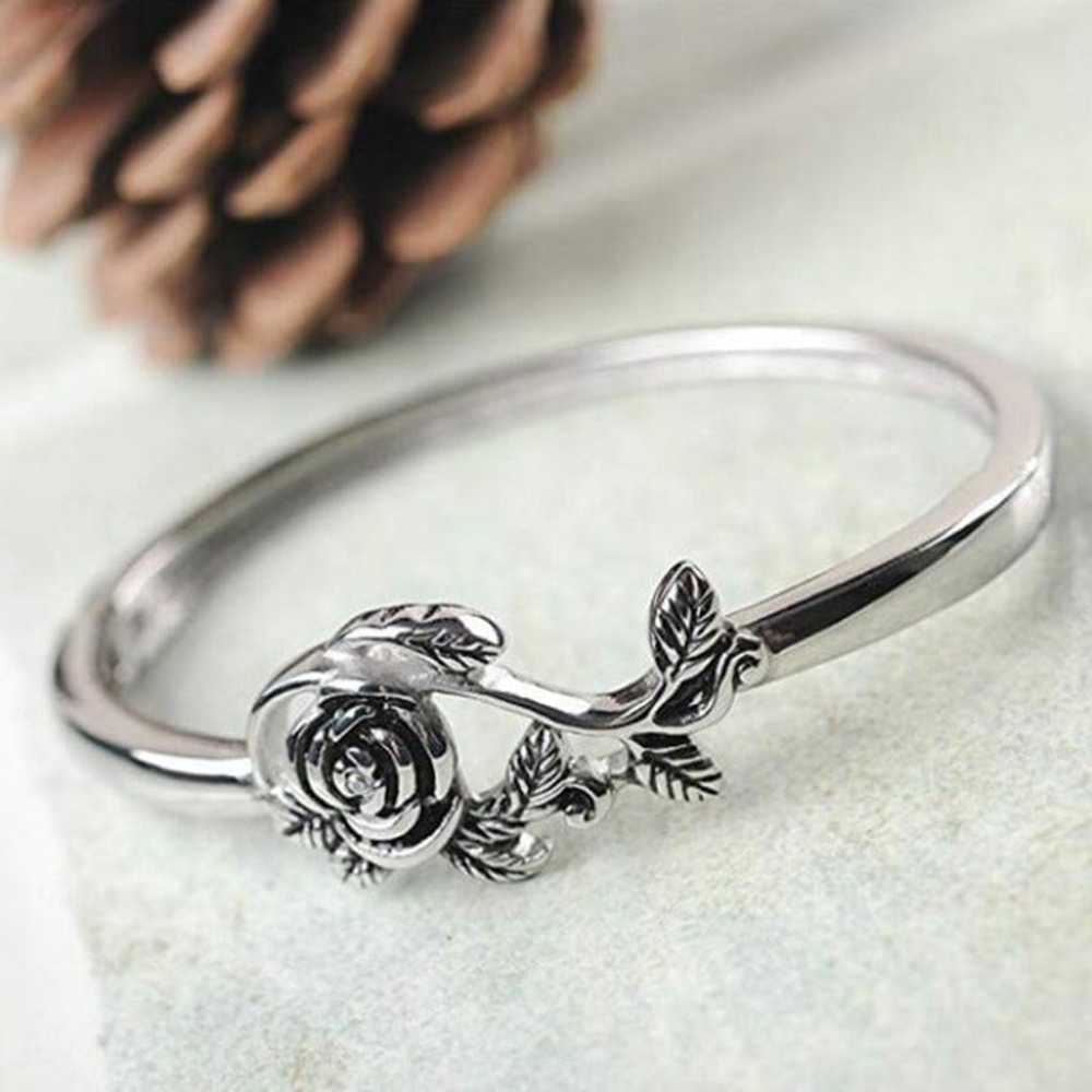 Ethnic Style Dainty Rose Flower Anillo Vintage Si… - image 4