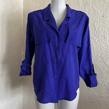 Diane Von Furstenburg Vintage Burple Blue Purple … - image 1